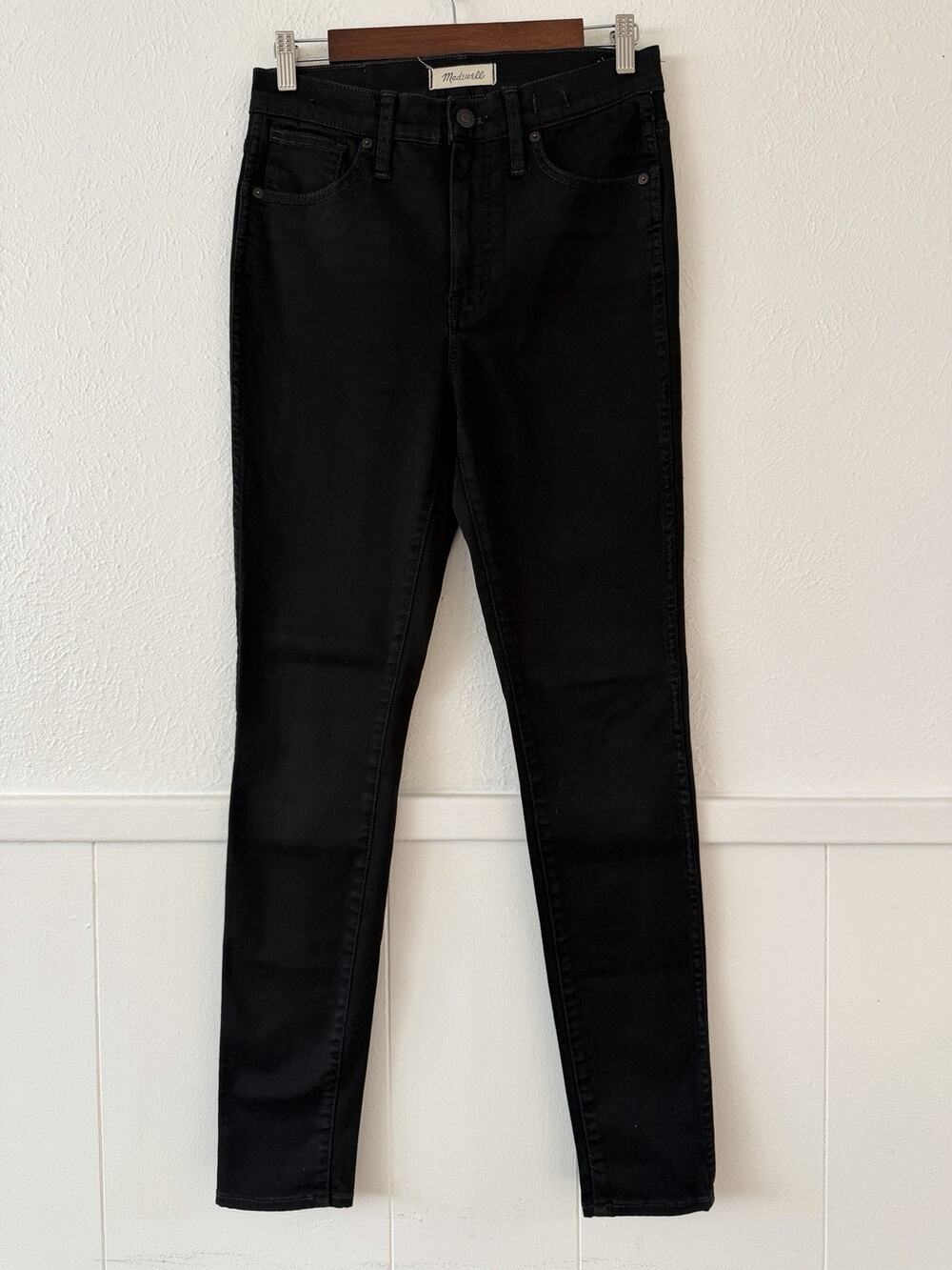 Madewell 10” High-Rise Skinny Jeans Women’s 28T Black Stretch Denim